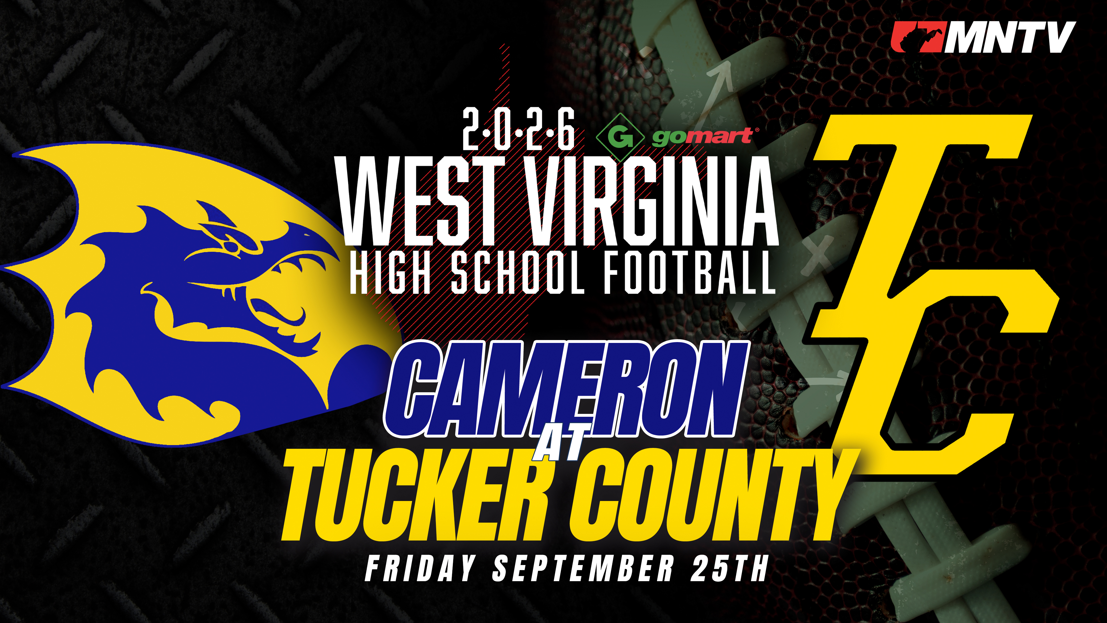 Cameron at Tucker County | 9/25/26 | 7:00 PM