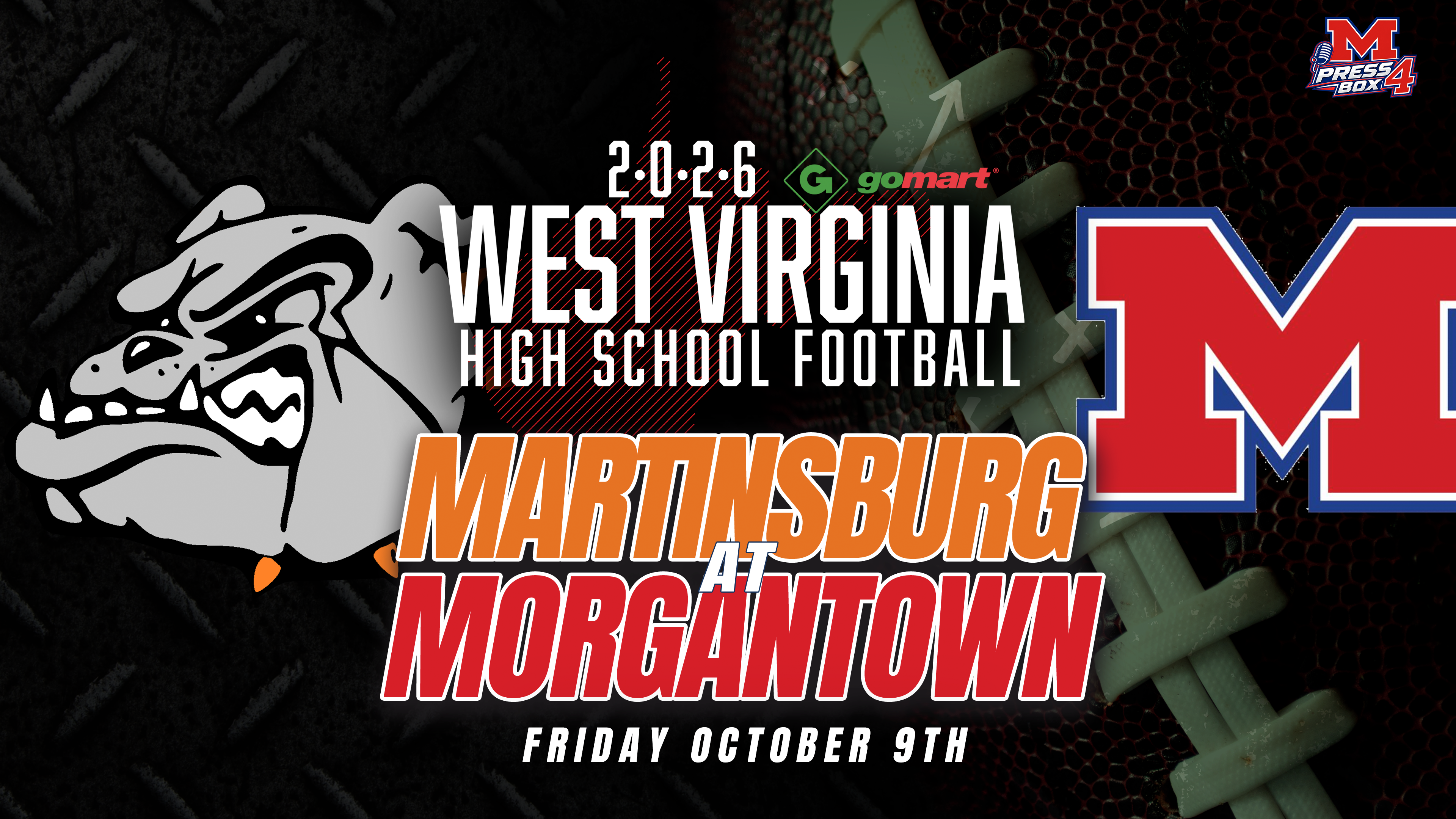 Martinsburg at Morgantown | 10/9/26 | 7:00 PM