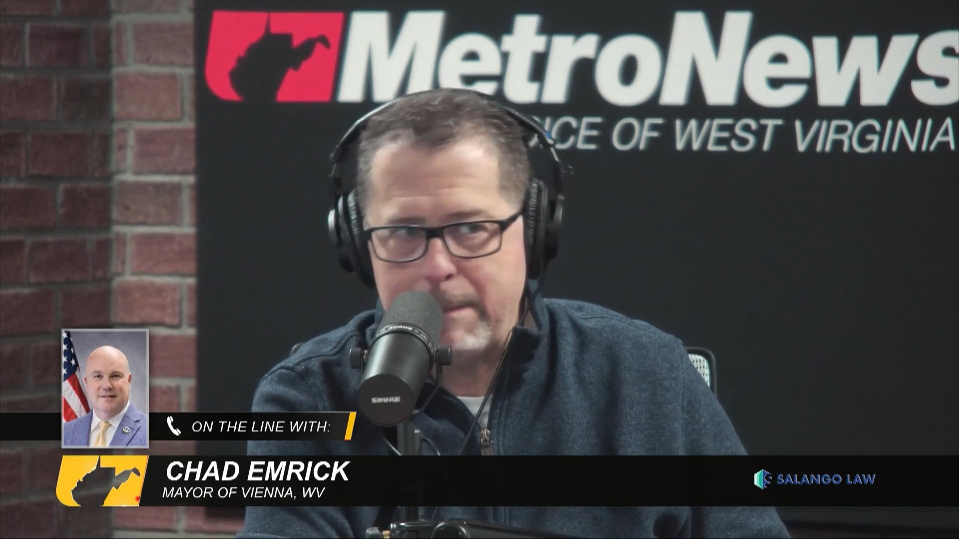 Dave talking with Chad Emrick Mayor of Vienna