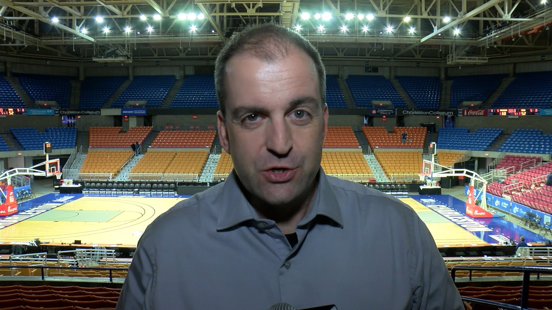 Setting the scene on semifinal Friday at the WVSSAC Boys State BBall Tournament