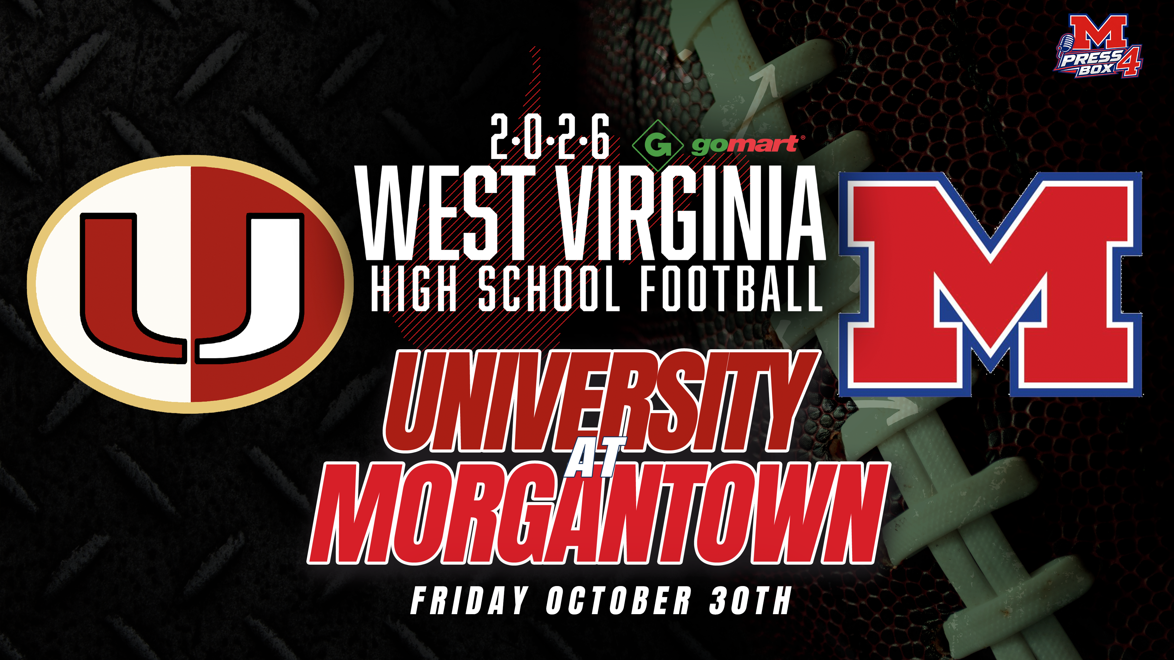 University at Morgantown | 10/30/26 | 7:00 PM
