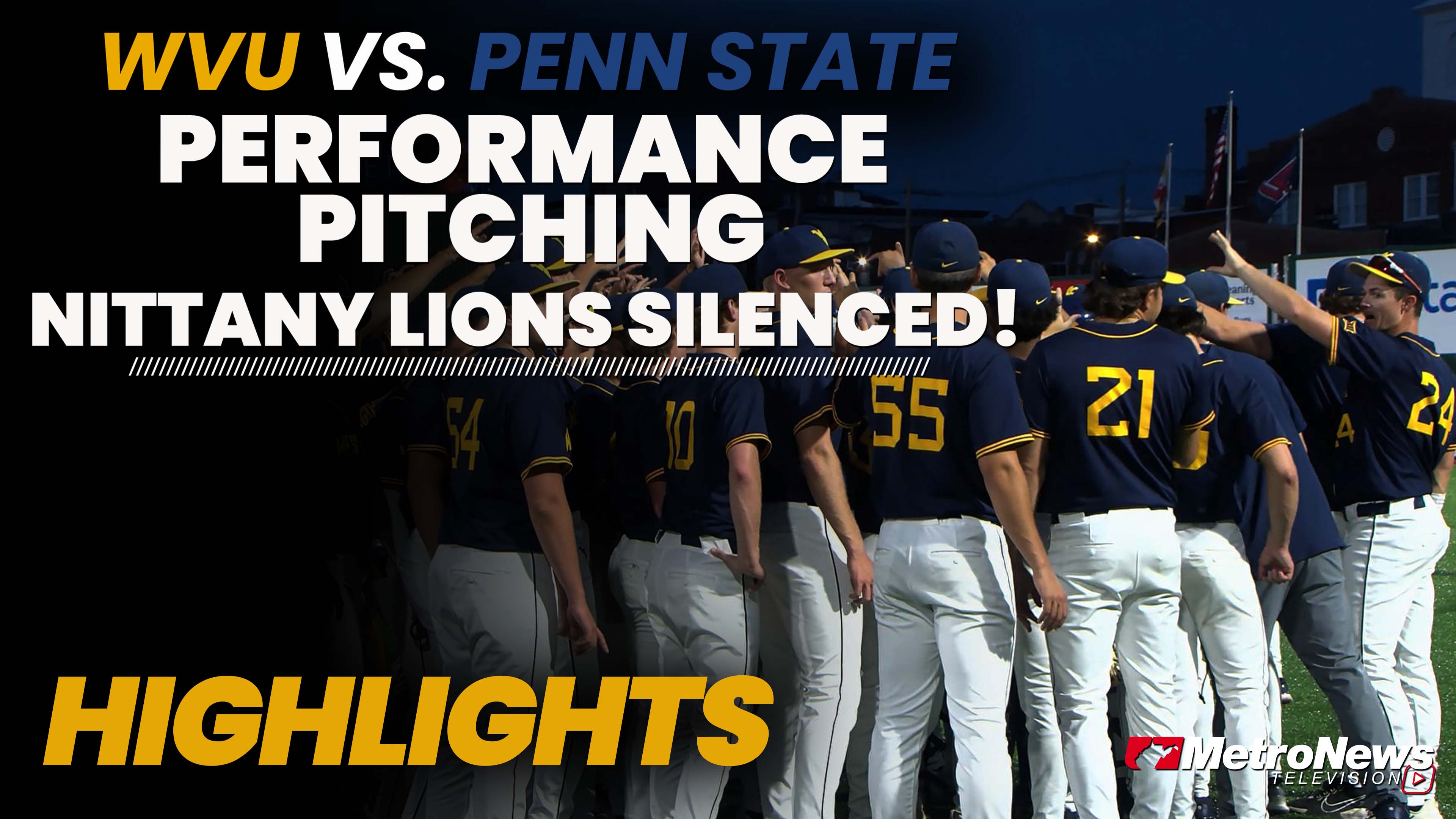Four WVU pitchers combine to hold down Penn State, 3-1