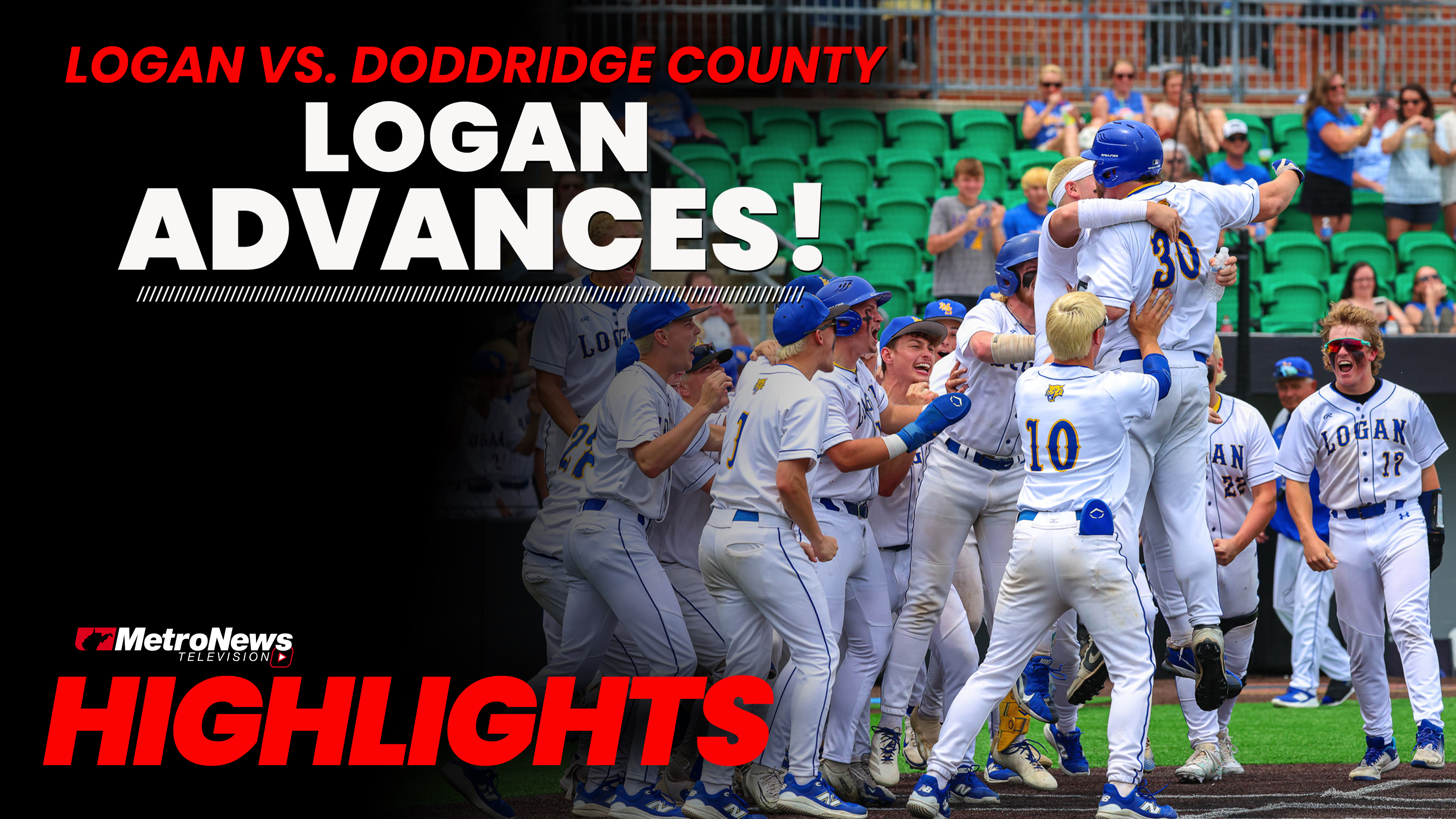 Logan pulls away from Doddridge in the late innings, 10-3