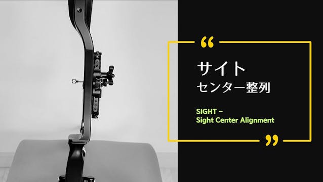 [SIGHT] ALIGNMENT OF THE AIMER CENTER