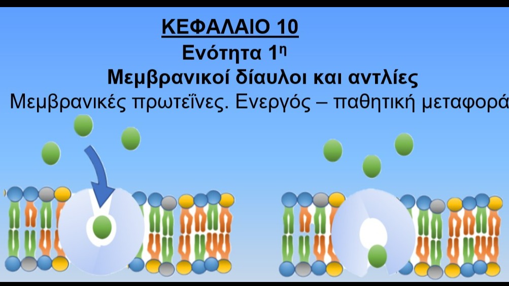 Unit-10.1- Μεμβρανικές-πρωτεΐνες, ενεργός-παθητική μεταφορά