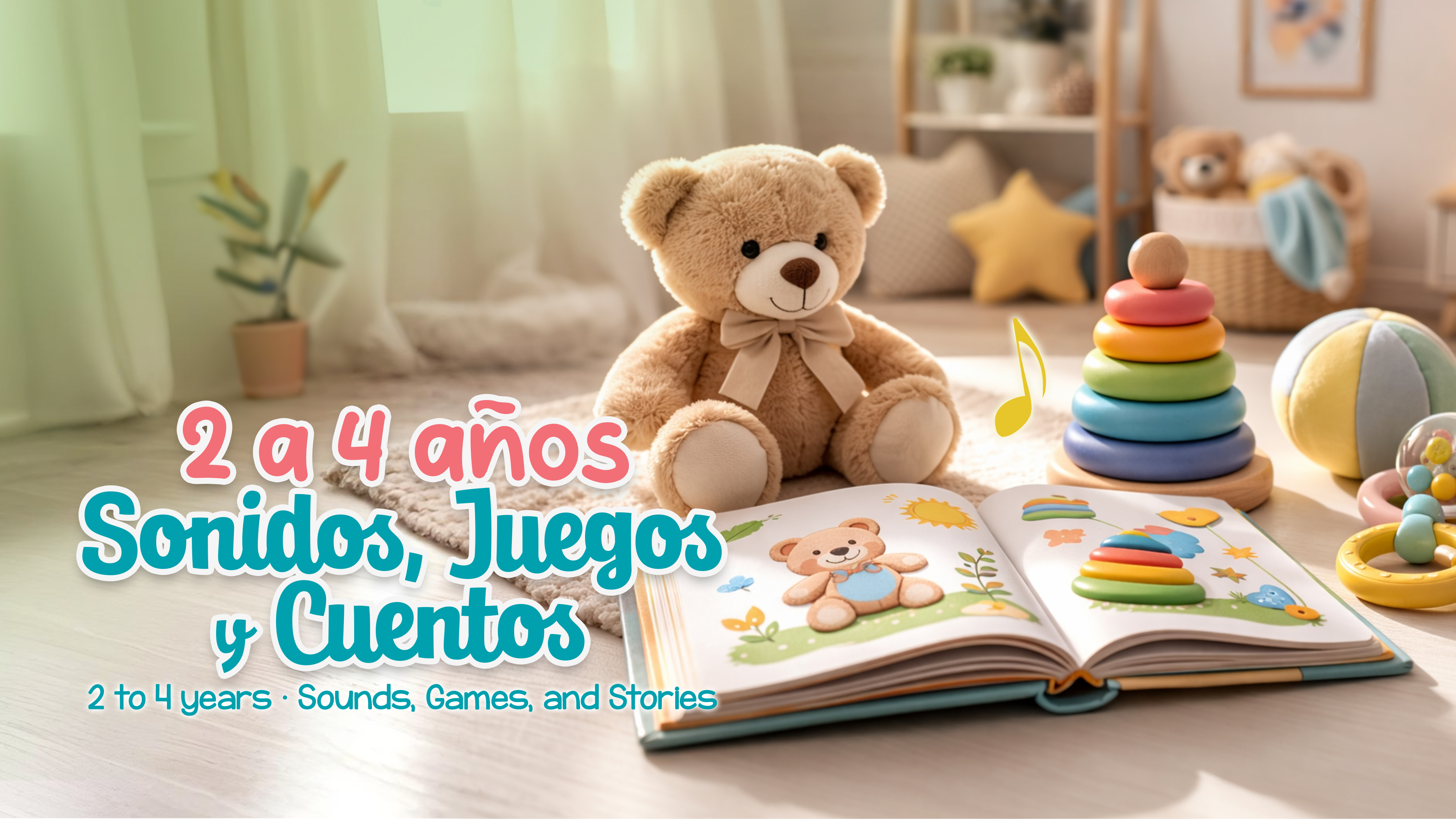 2 to 4 years · Sounds, Games, and Stories