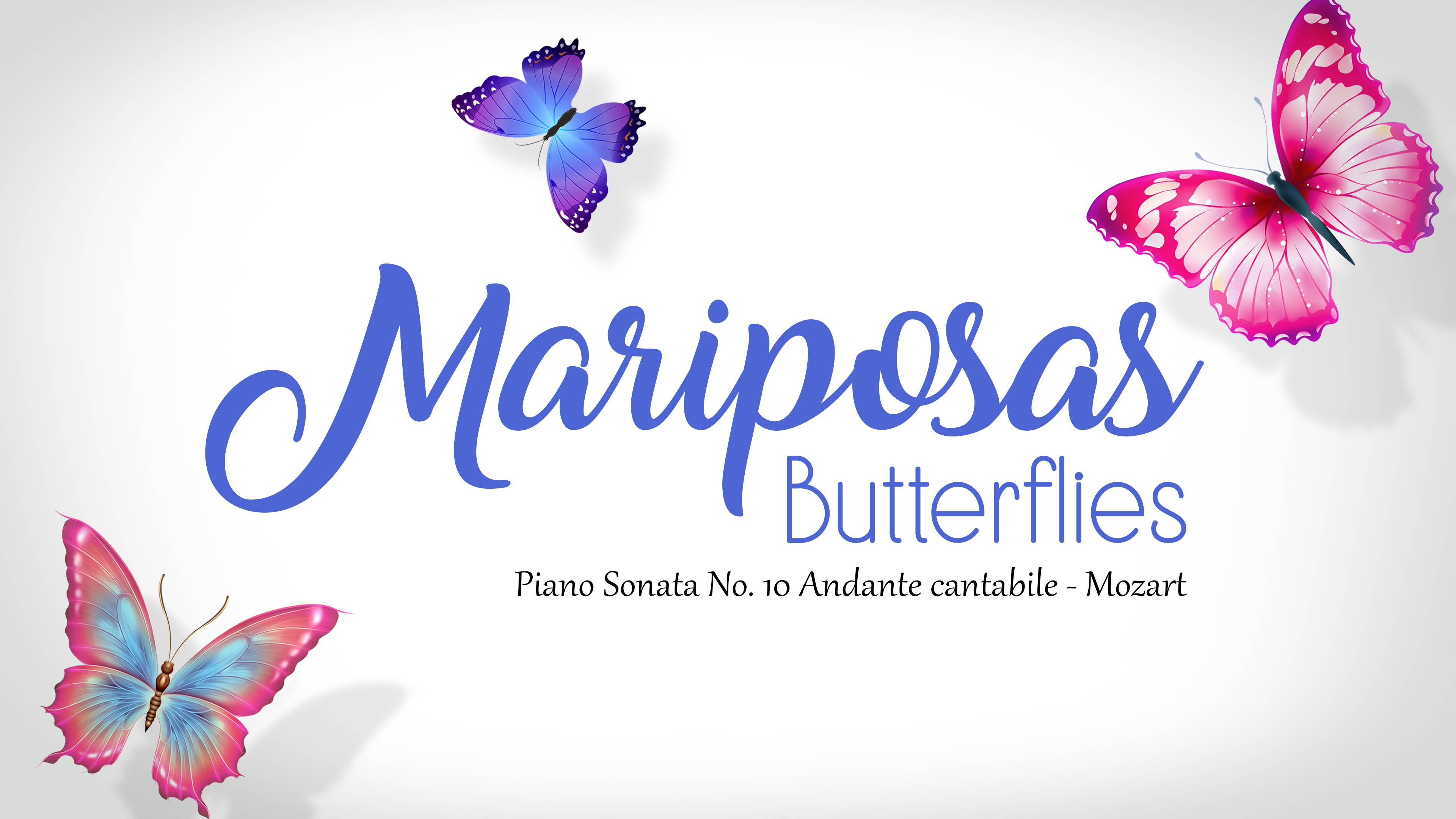 BUTTERFLIES - Piano Sonata No. 10 Andante cantabile - Mozart