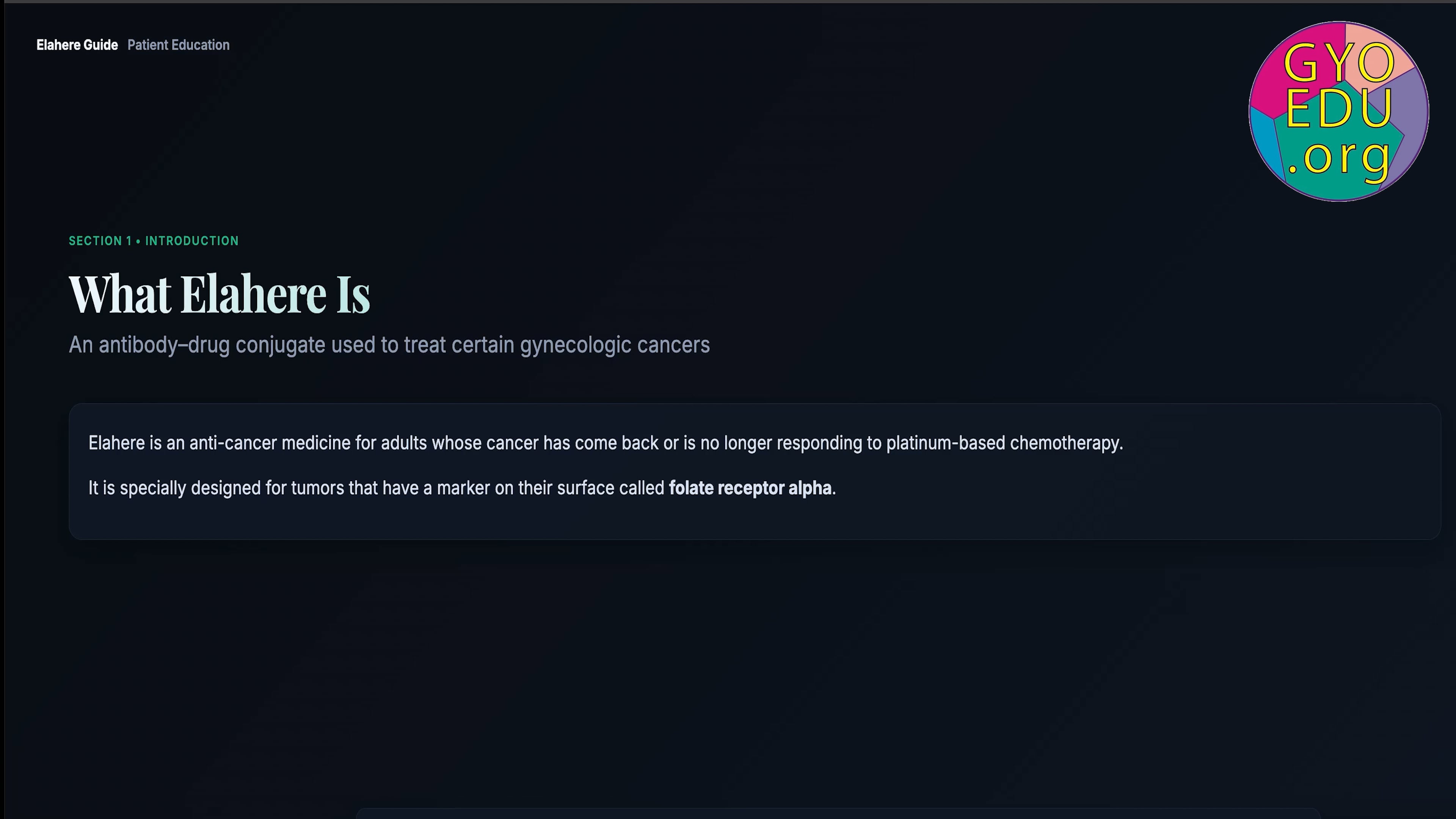 Mirvetuximab soravtansine (Elahare)