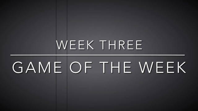 Week Three -- Game of the Week: Marin...