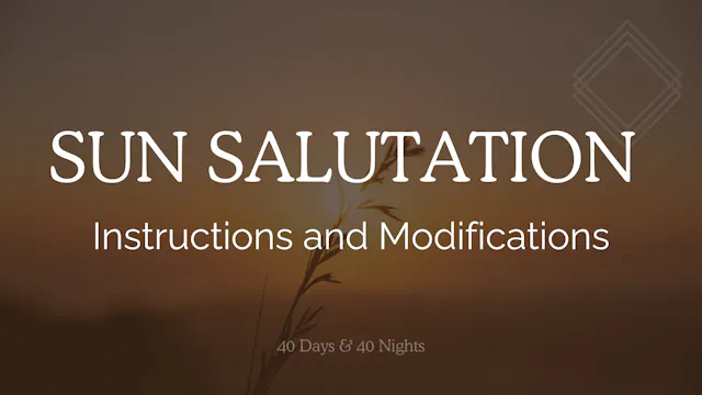 Sun Salutation instructions and modif...