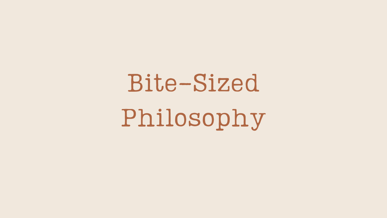 Bite-Sized Philosophy