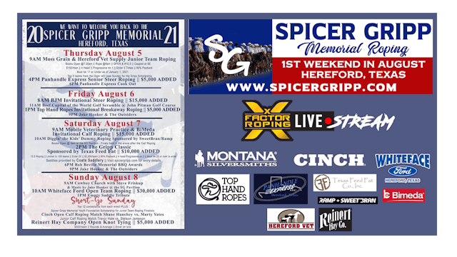 Spicer Gripp Whiteface Ford Open Team Roping - $30,000 ADDED - Part 2