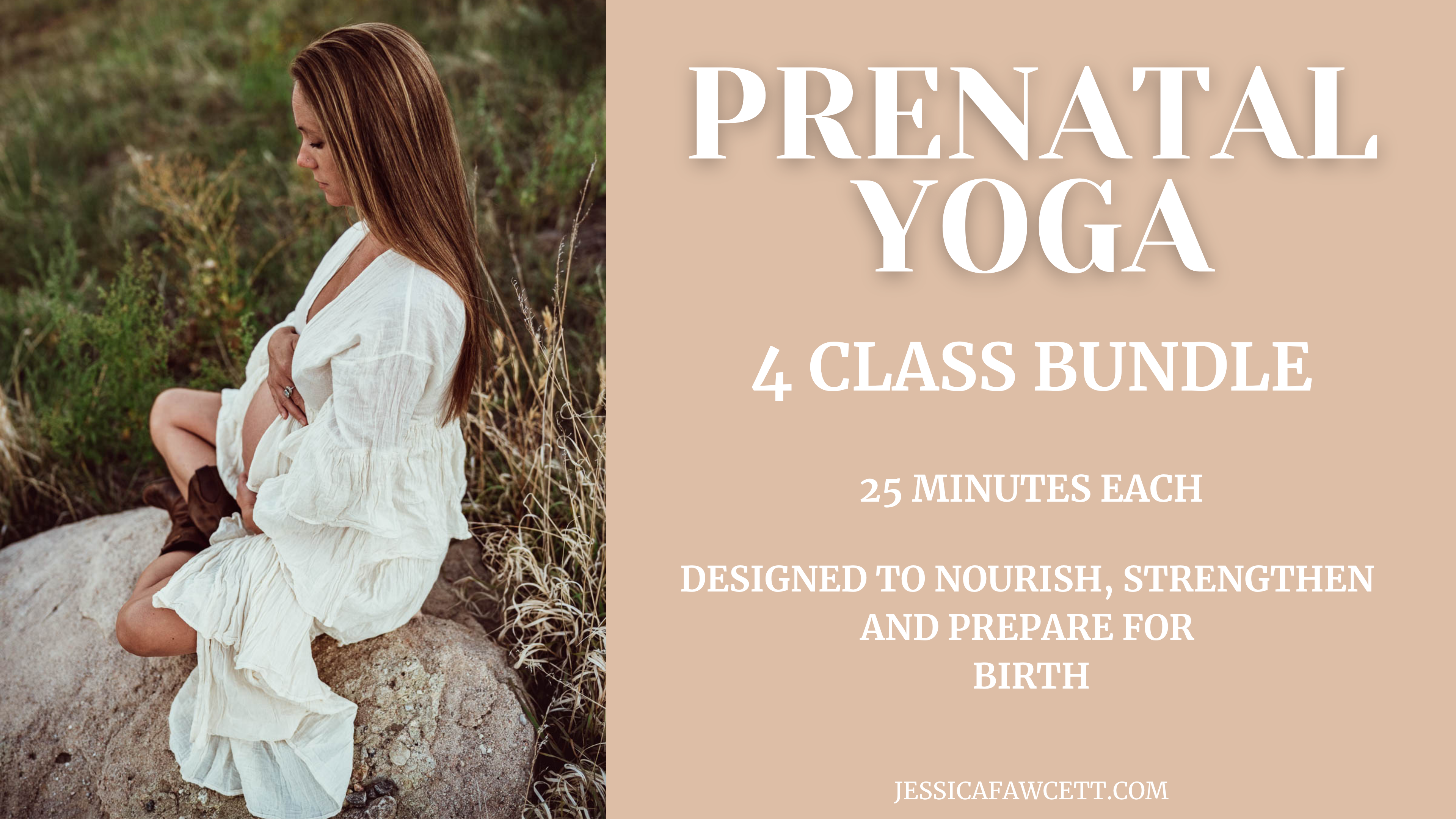 Prenatal Yoga Class Bundle - 4x 25 minute Classes