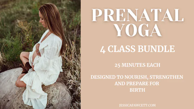 Prenatal Yoga Class Bundle - 4x 25 minute Classes