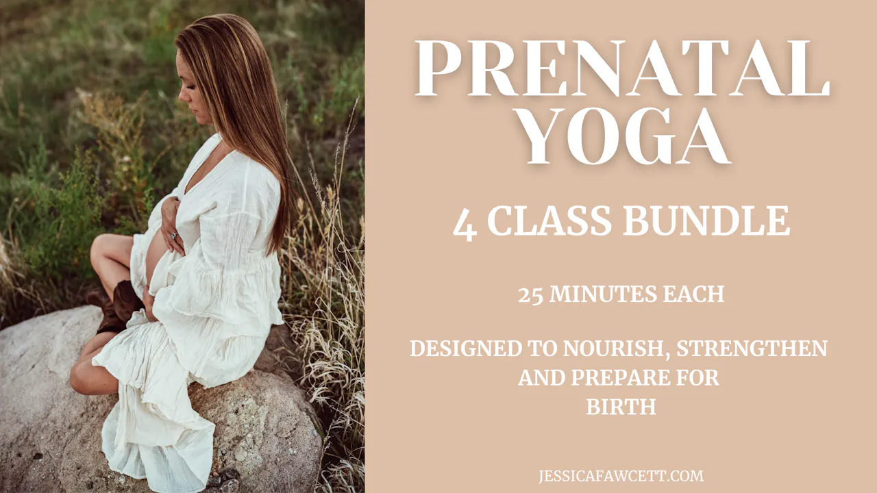 Prenatal Yoga Class Bundle - 4x 25 minute Classes