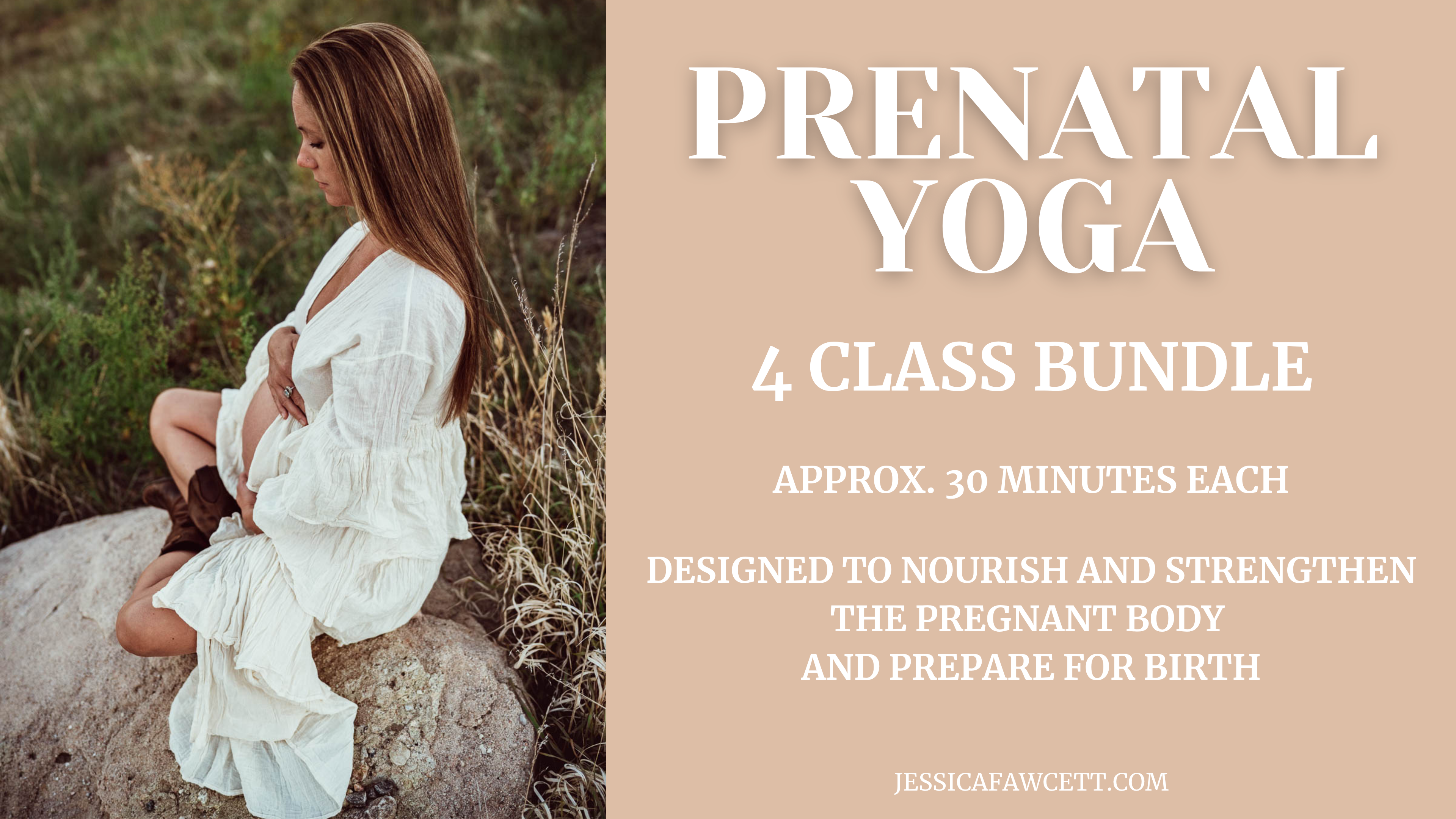 Prenatal Yoga Class Bundle - 4x 30 minute Classes