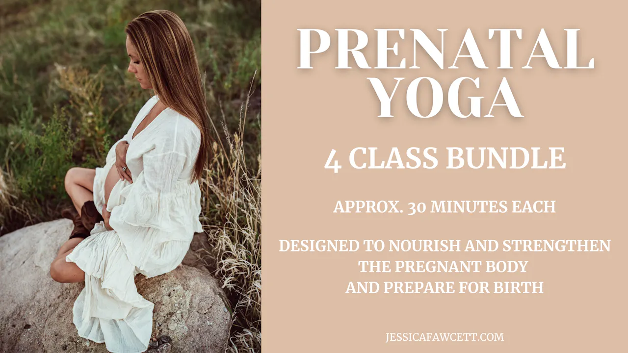 Prenatal Yoga Class Bundle - 4x 30 minute Classes