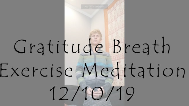 Gratitude Breath Exercise Meditation