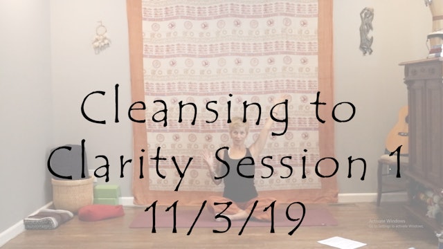 Cleansing to Clarity Session 1