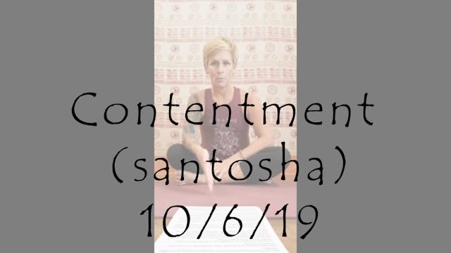 Contentment (santosha) = Time Management