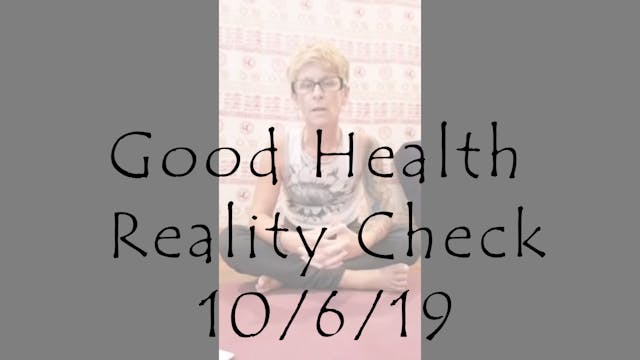 Good Health Reality Check