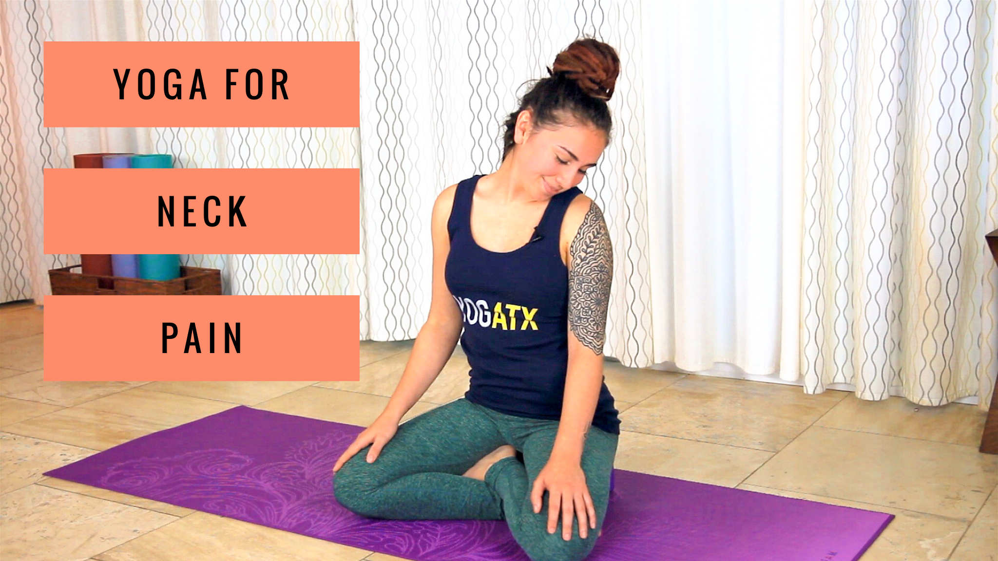 Yoga For Neck and Shoulder Pain or Tension - 20 Minute Beginners Yoga
