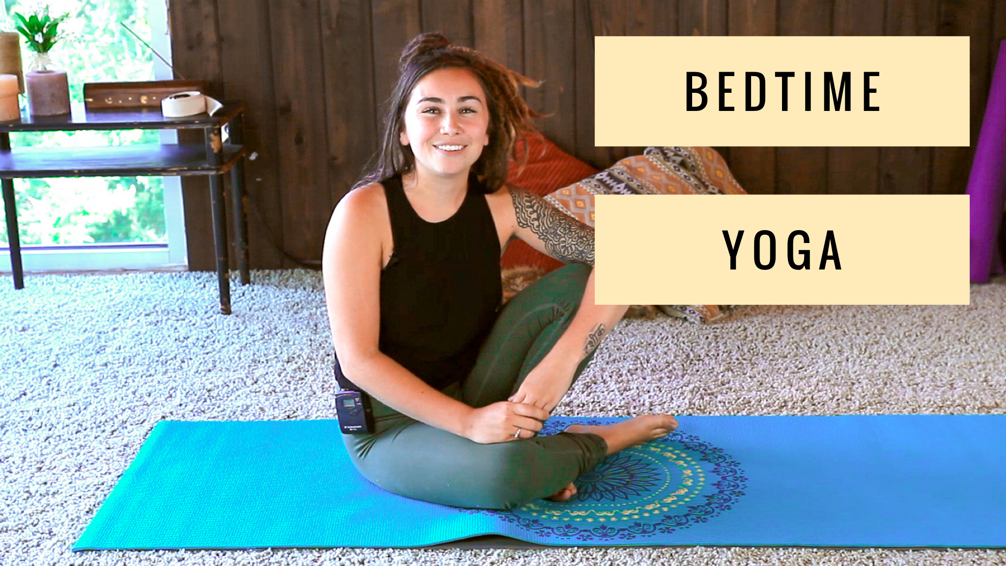 10 min Bedtime Yoga - Beginner Stretches to Help Get To Sleep