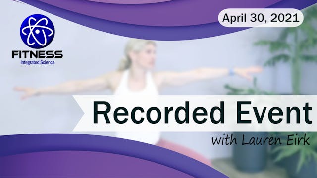 Recorded | Live Event with Lauren Eir...