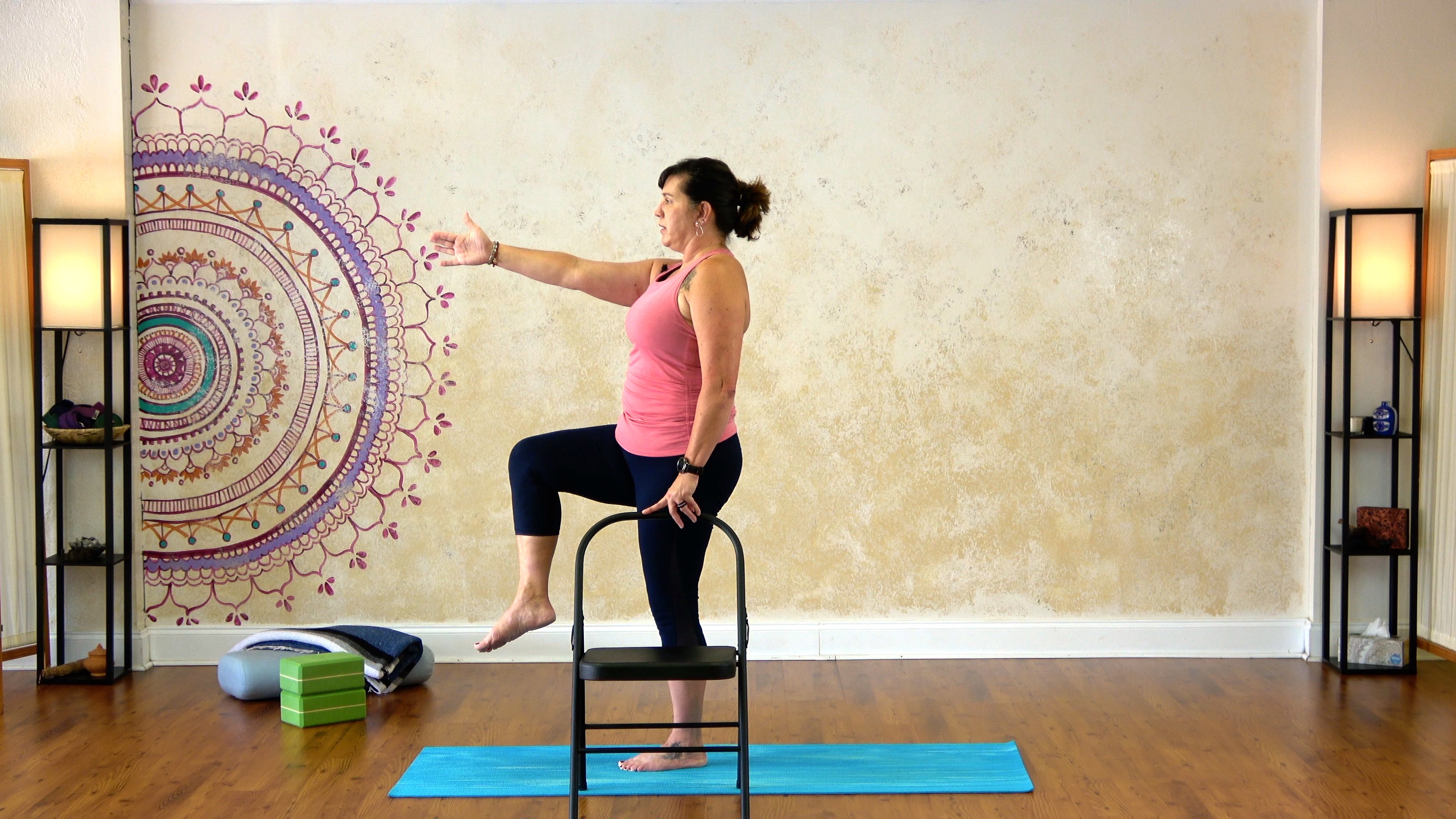 Chair Stretch for Shoulder and Hips