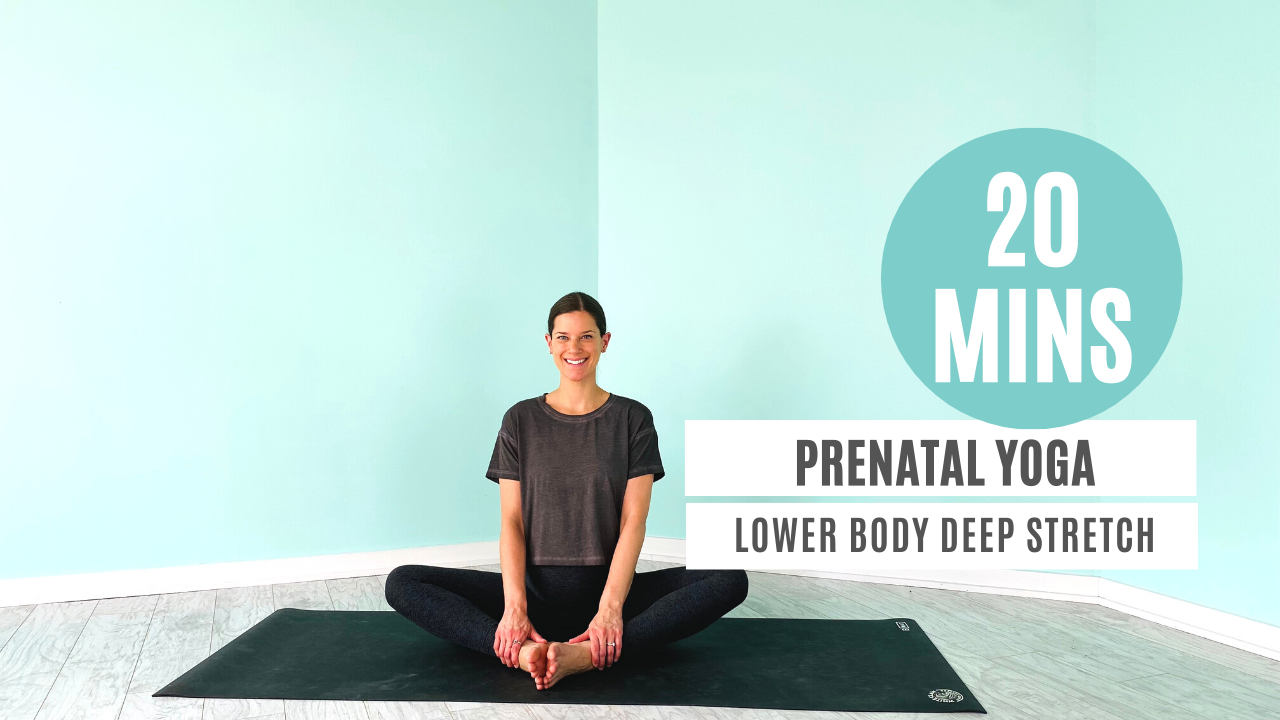Prenatal Yoga - Lower Body Deep Stretch | Kristina