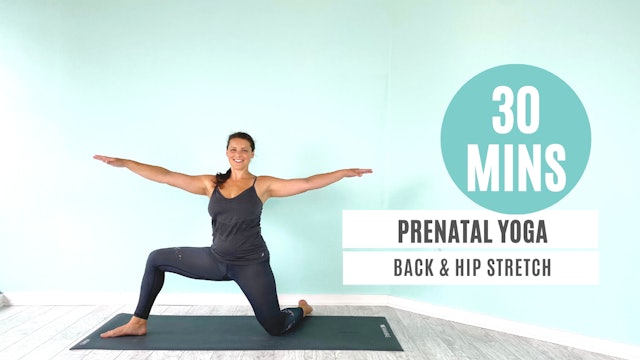 Prenatal Yoga - Back & Hip Stretch | Jessica 