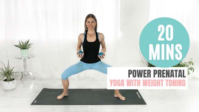 Power Prenatal Yoga With Weight Toning | Jamie