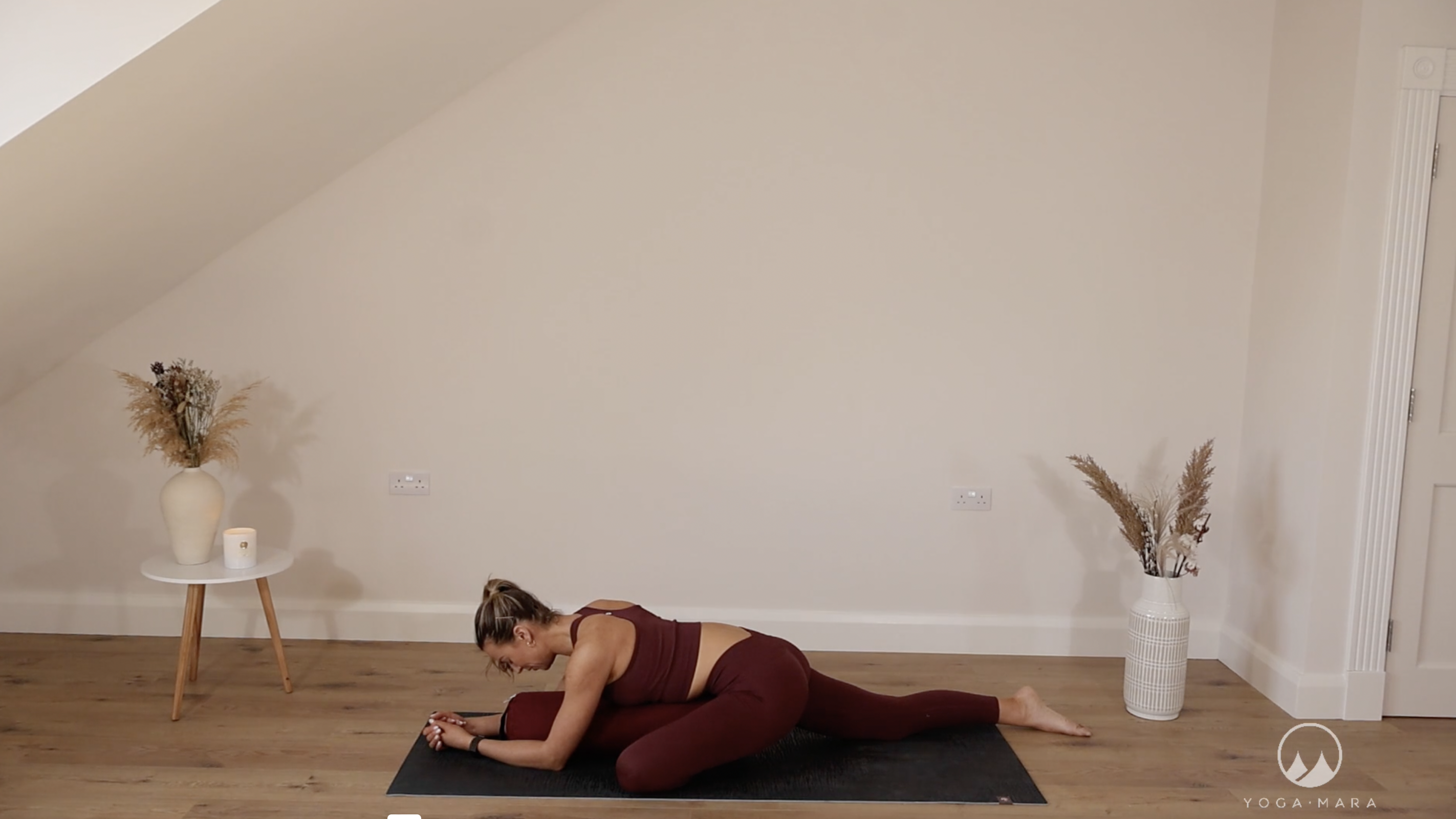 Relaxing Yoga using a Bolster
