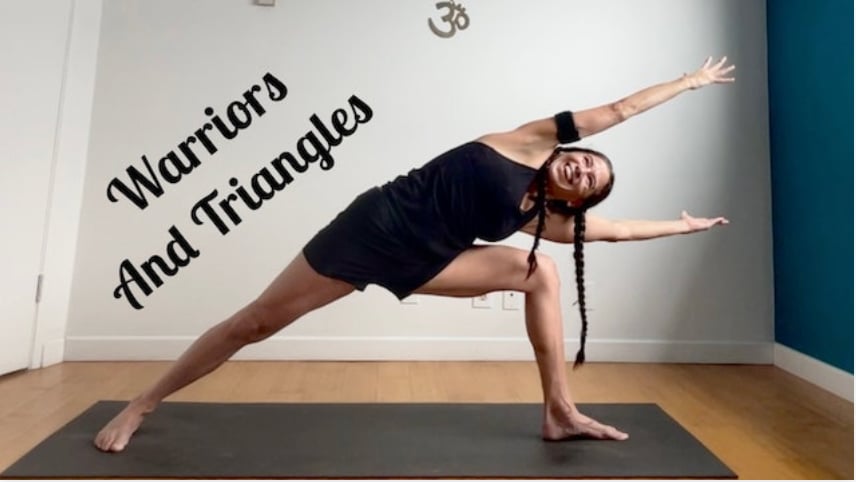 Warriors and Triangles (Level Two - Moderate Challenge Yoga) [1:24]