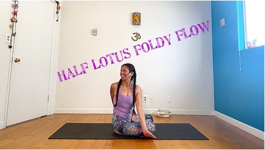 Half Lotus Foldy Flow (All Levels - Moderate Challenge Yoga) [1:05]