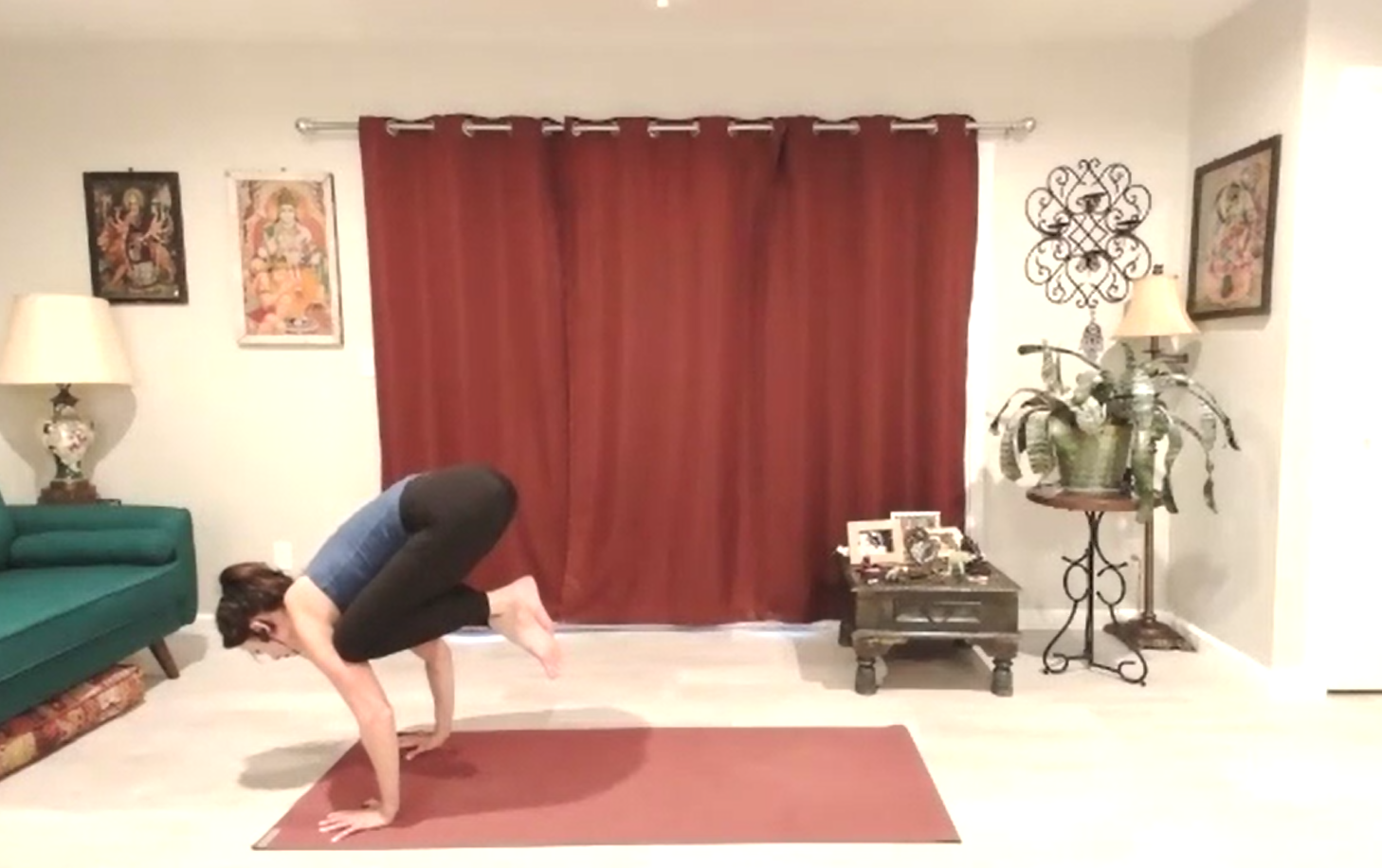 If it comes, let it. If it goes, let it. (Cross-Footed Crow Pose)