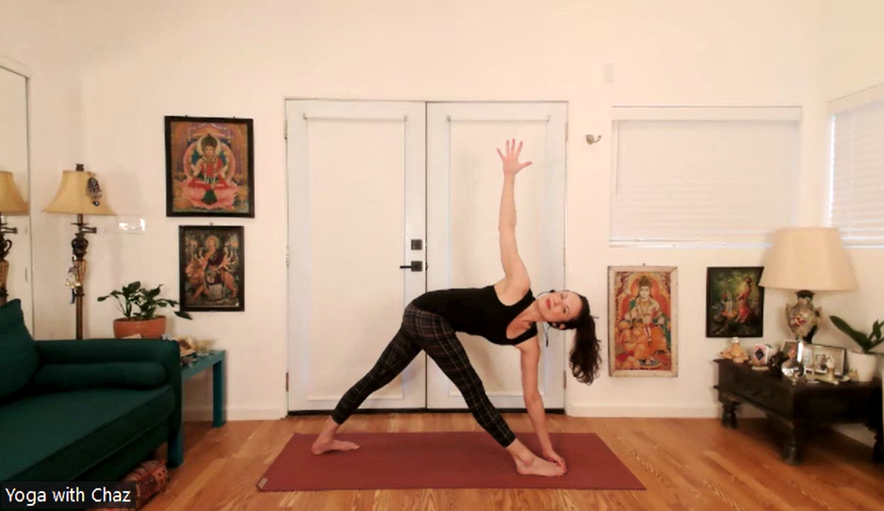 More being, less doing (REVOLVED TRIANGLE WITH GRIP)