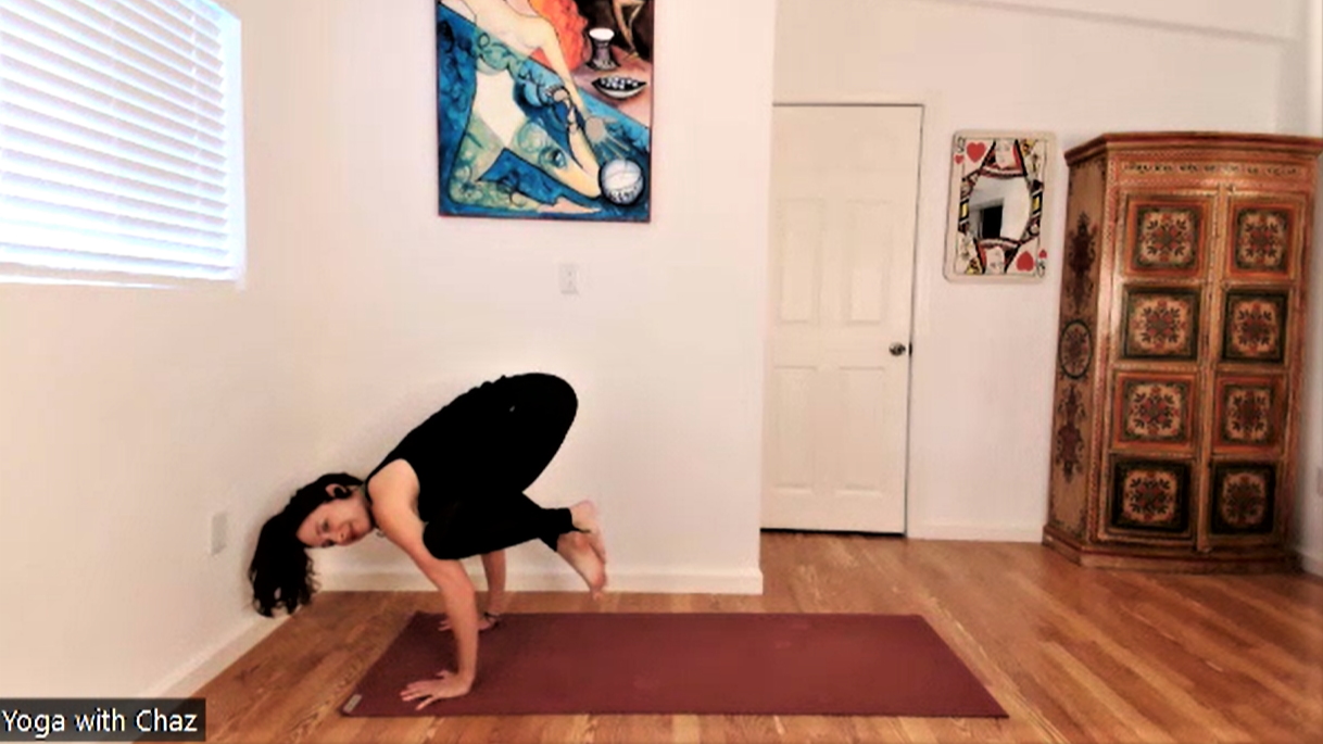 "Be like the tree and let the dead leaves drop" (CROSS-FOOTED CROW POSE)