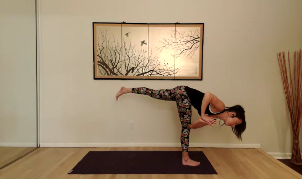 To bring about change, you can't be afraid to try (BALANCED REVOLVED HALF MOON)