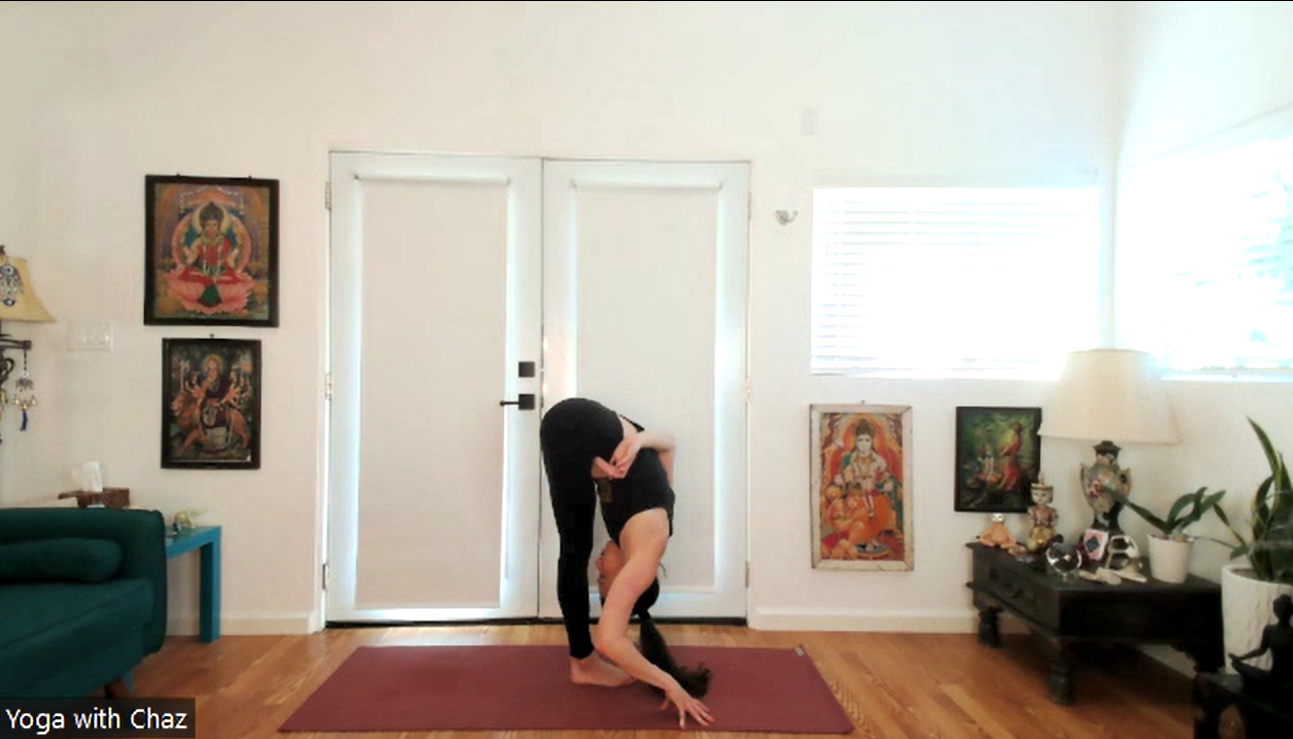 Look for the glimmers (ARDHA BADDHA PADMOTTANASANA)