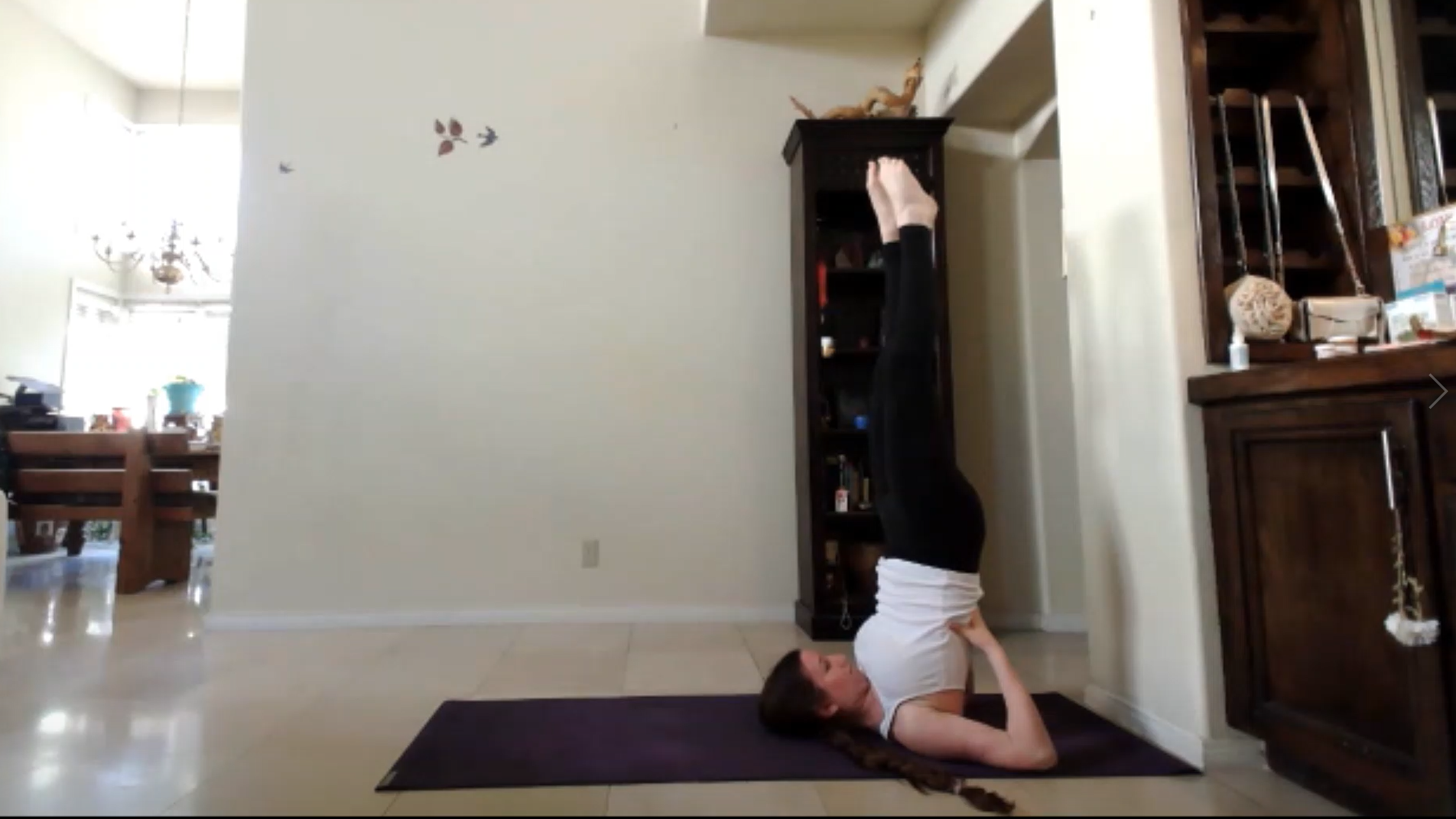 Shoulderstand (using wall)