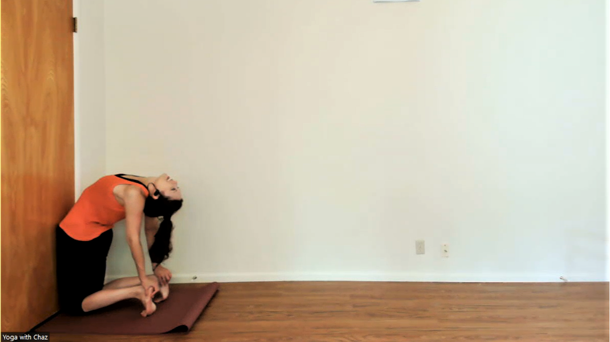 Don't be so F'N hard on yourself! (CAMEL POSE)