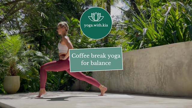 Coffee break yoga for balance