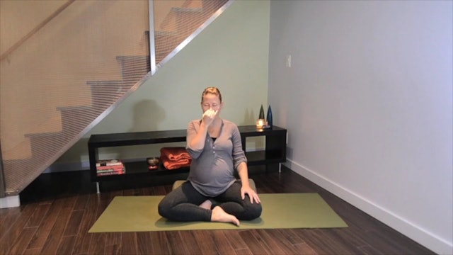 Prenatal or Postnatal Yoga Nadi Shodhana 4 min.