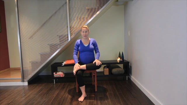 Prenatal Yoga Chair Practice 4 min.