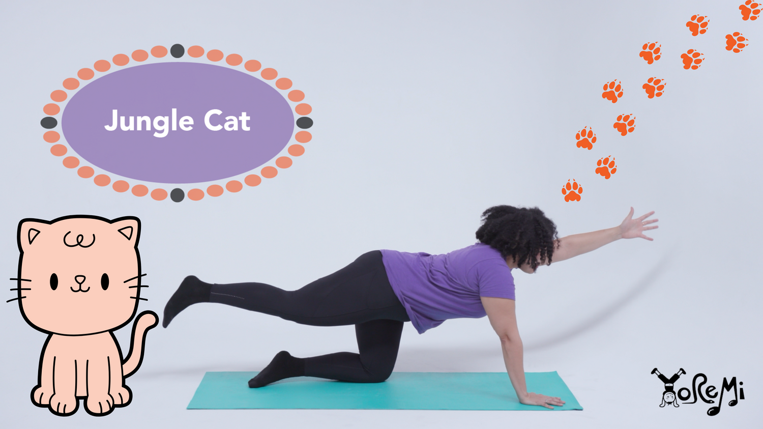 Jungle Cat (Balancing Table Top Pose) 