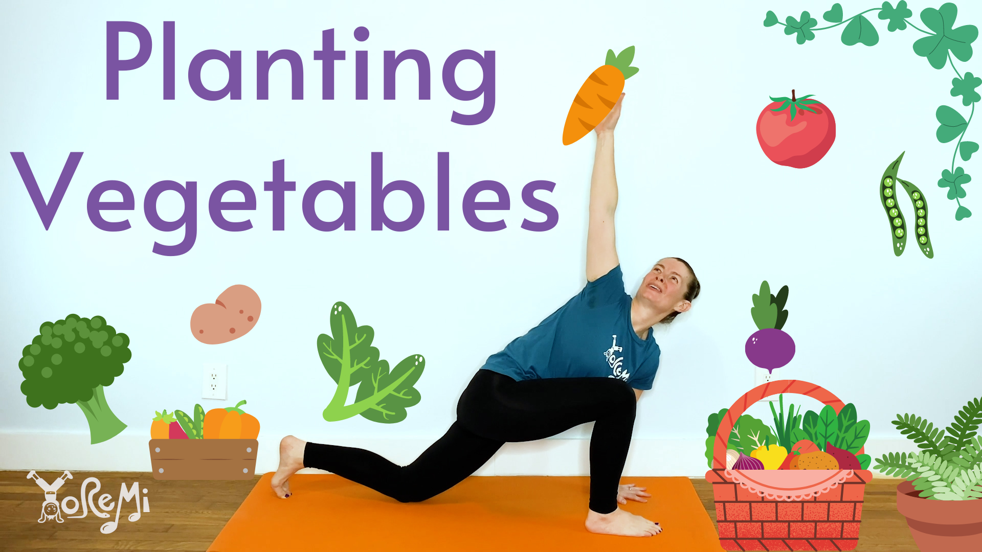 Planting Vegetables (Low Lunge & Half Split)