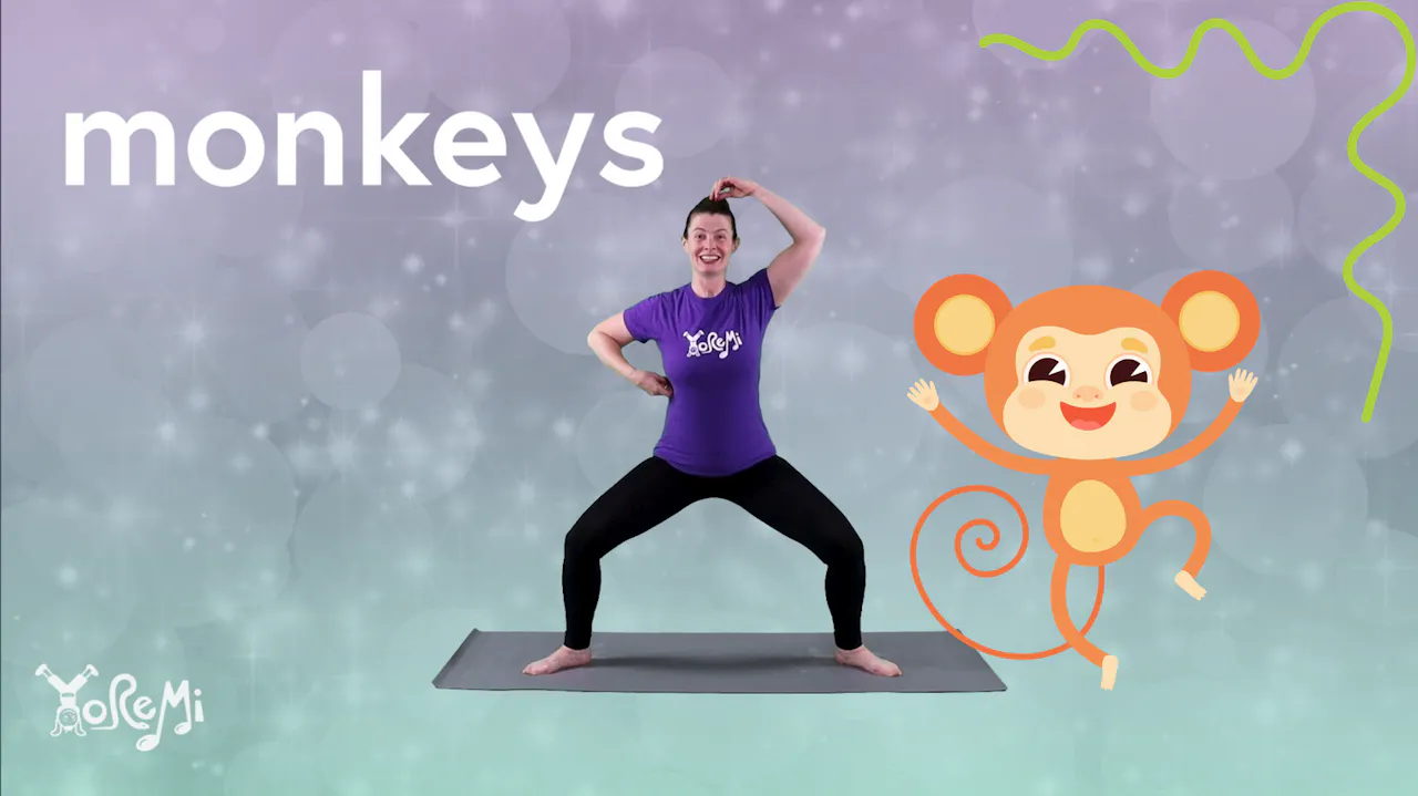 Monkeys (Squat and Forward Fold) - Activities - Yo Re Mi