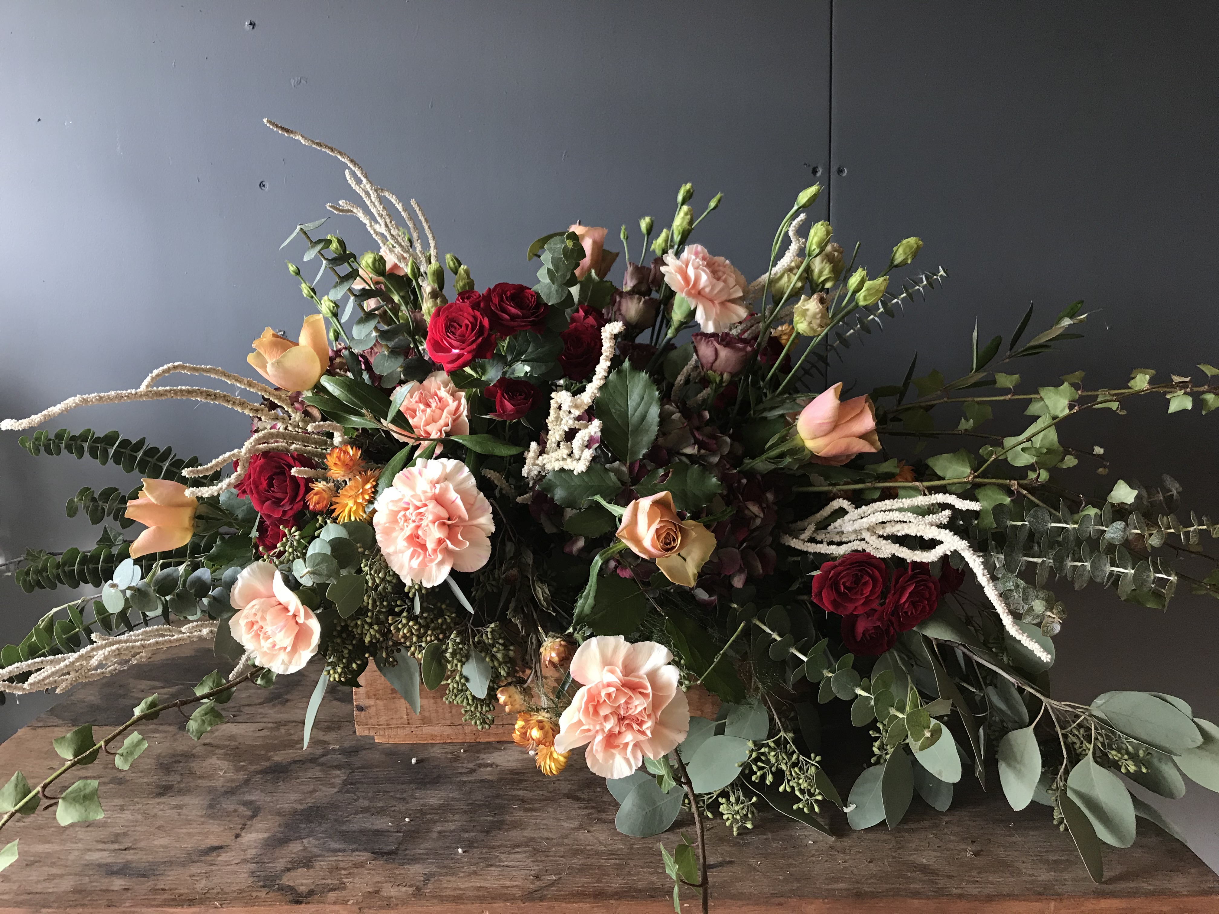 Autumn no floral foam design