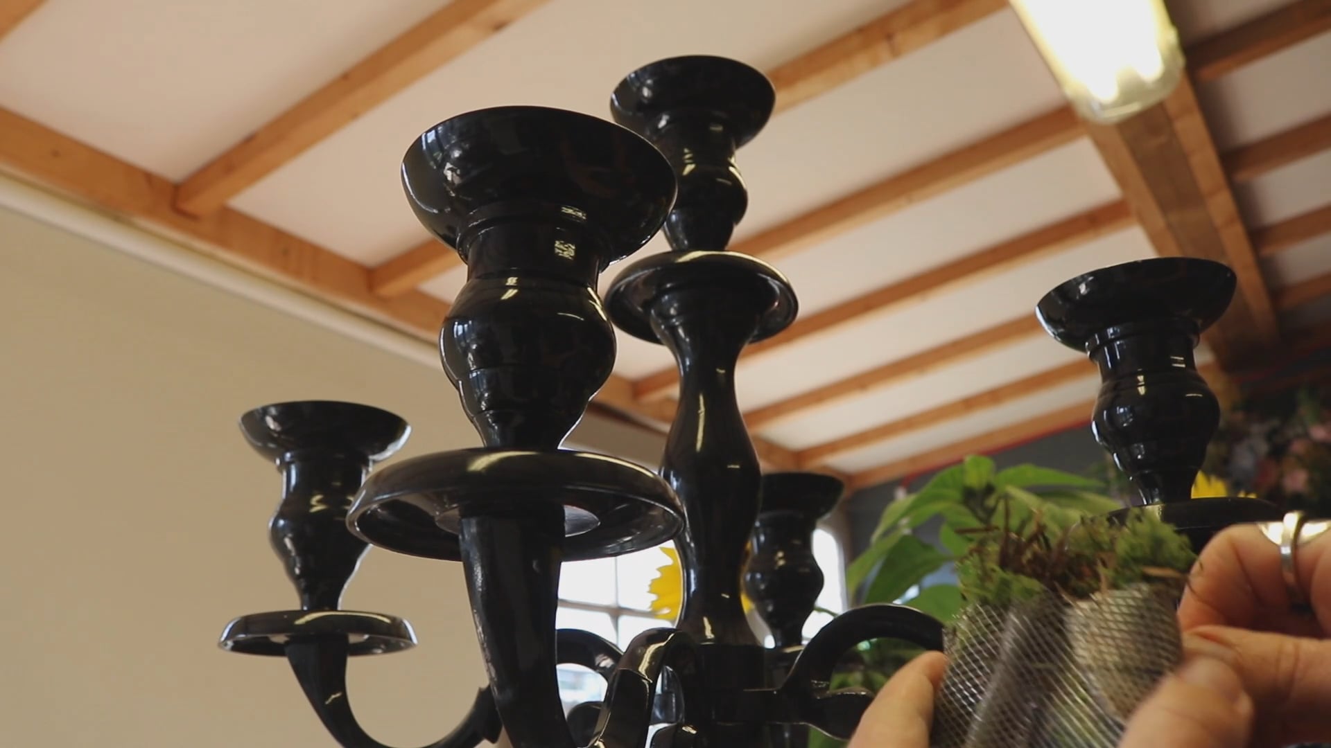 No floral foam candelabra 